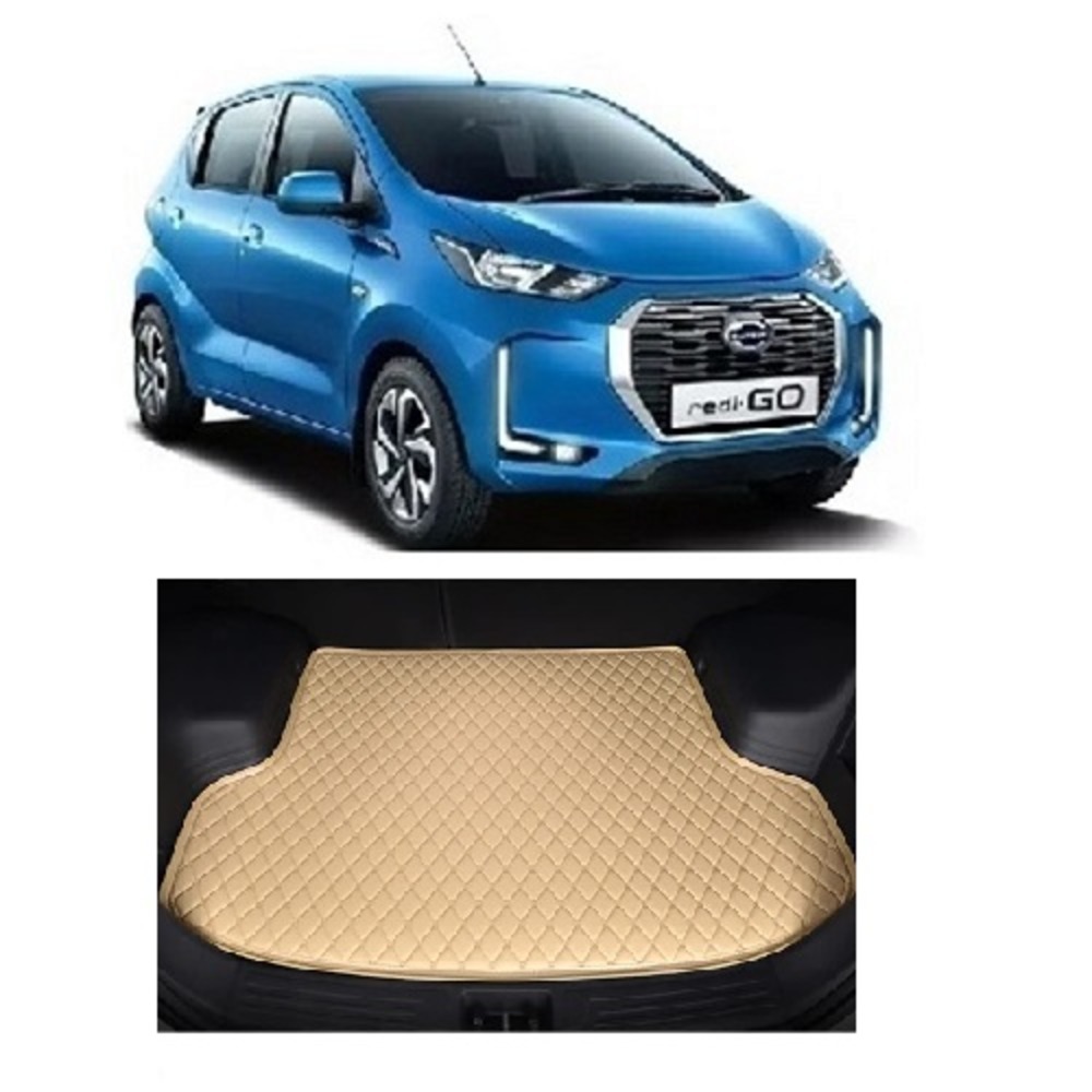 7D Car Trunk/Boot/Dicky PU Leatherette Mat for	Redigo  - Beige